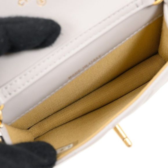 Chanel Chain Shoulder Bag Lambskin Gray - Picture 6 of 6